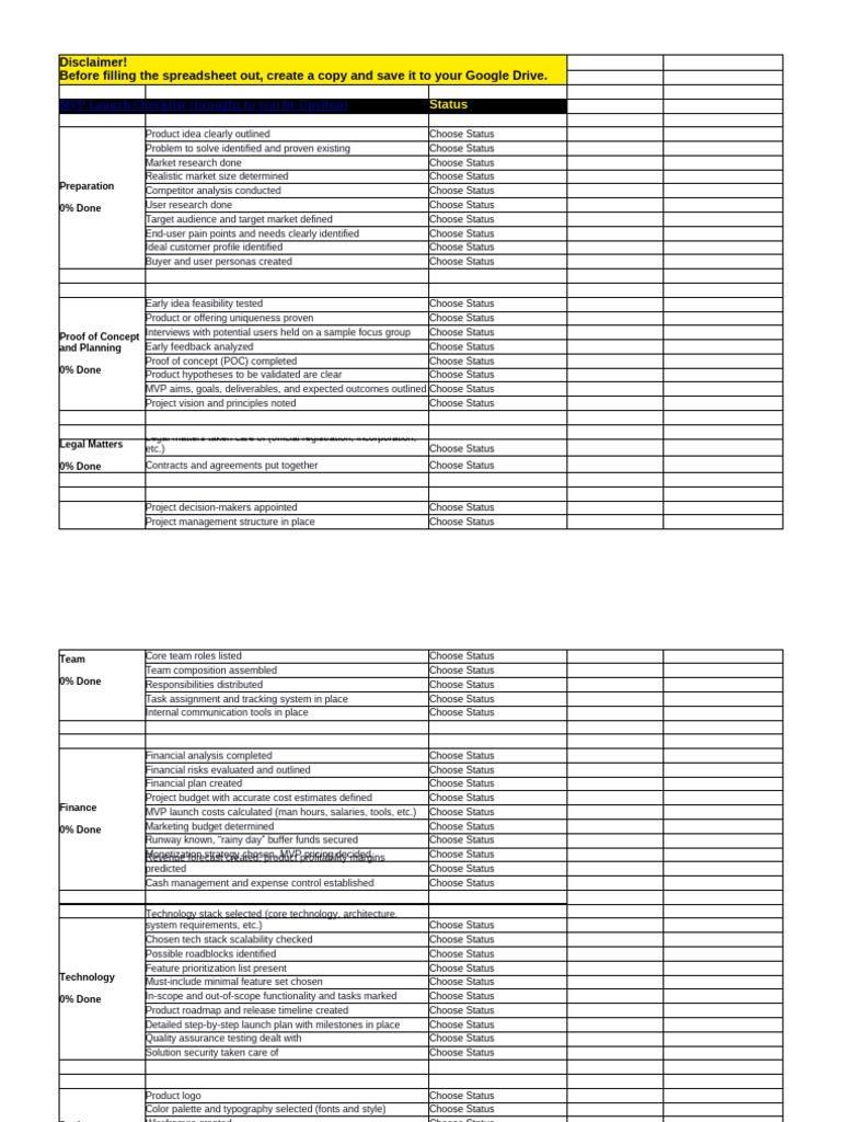 Mvp Launch Checklist | PDF | Performance Indicator | Marketing
