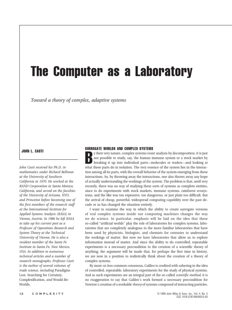 Complex Systems in Computing | PDF | Science