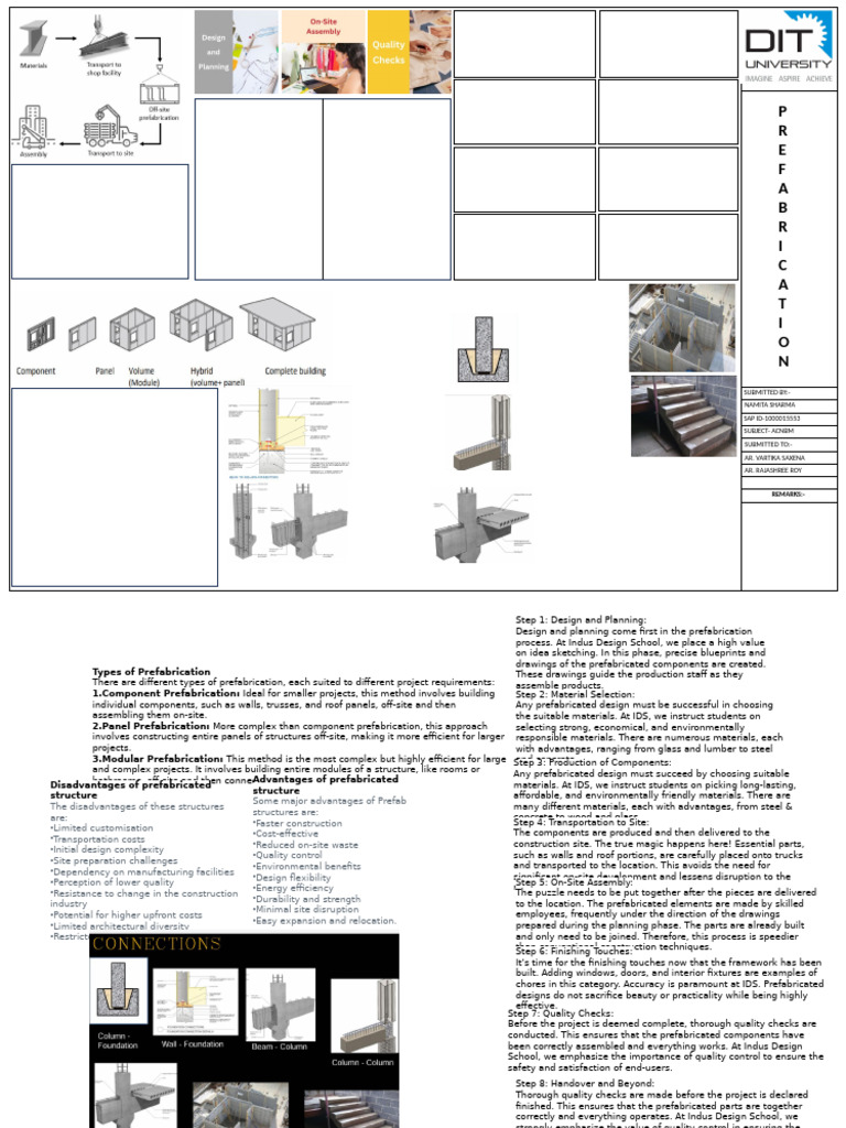 Prefabrication Process Overview | PDF | Engineering