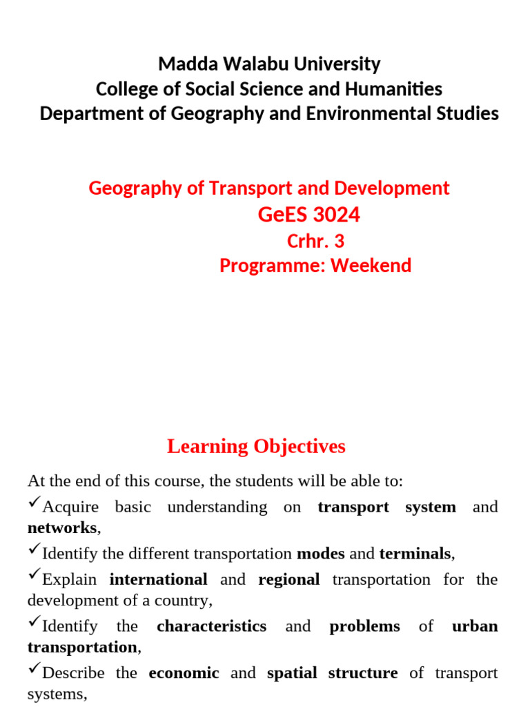 Understanding Transport Geography | PDF | Transport | Geographic ...