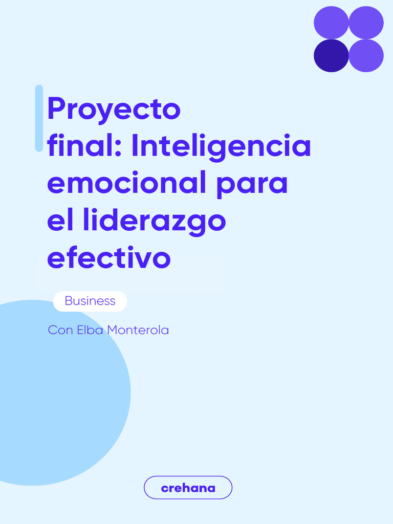 Proyecto Inal:: Inteligencia Emocional para El Liderazgo Efectivo | PDF ...