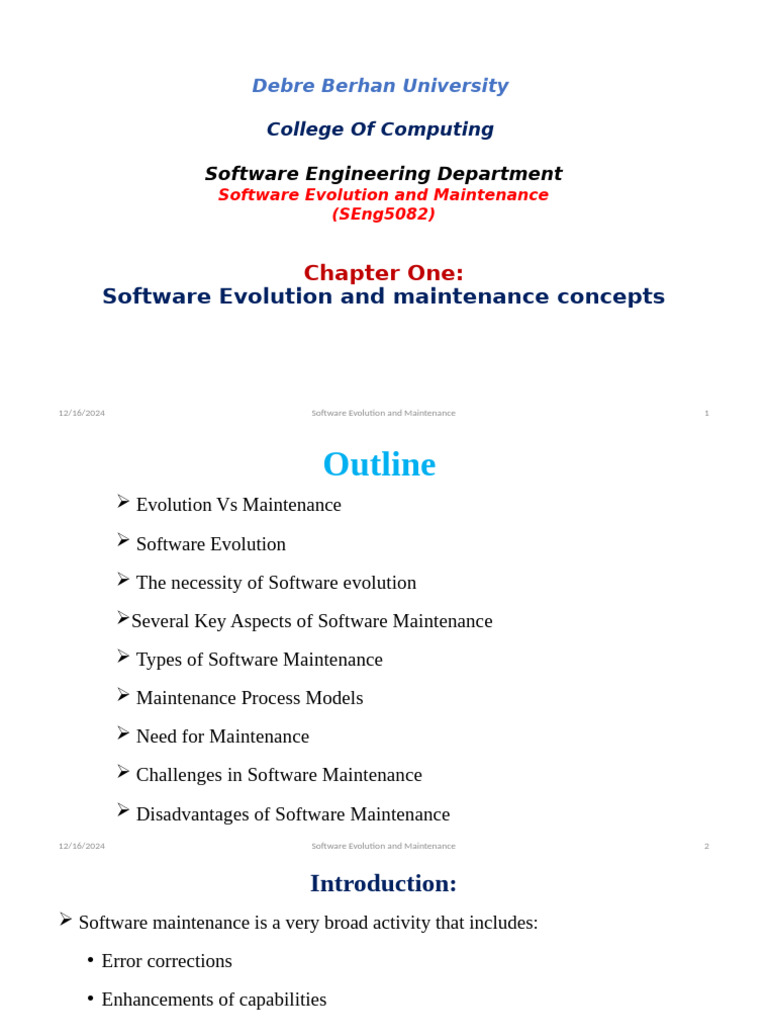 Software Evolution and Maintenance Overview | PDF | Software | Software Bug