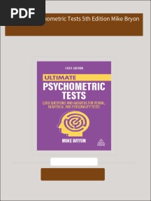 PDF Ultimate Psychometric Tests 5th Edition Mike Bryon download
