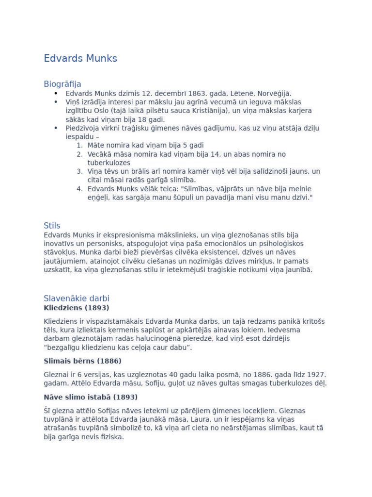 Edvards Munks | PDF