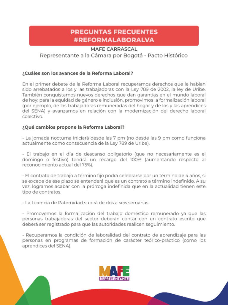 Avances y Propuestas de la Reforma Laboral | PDF | Empleo | Derecho laboral
