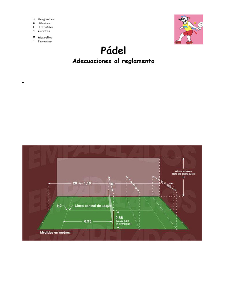 Reglamento de Padel y Malla Metálica | PDF | Deportes