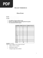 OrgChemII Exam 1