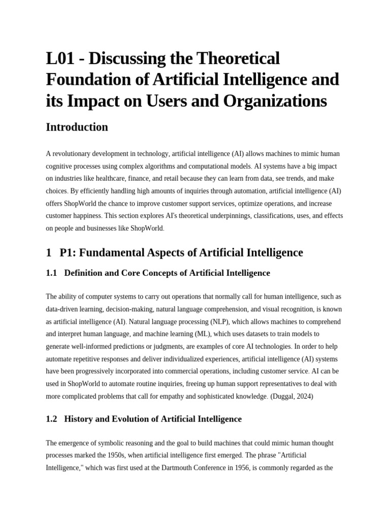 LO1 Final | PDF | Artificial Intelligence | Intelligence (AI) & Semantics