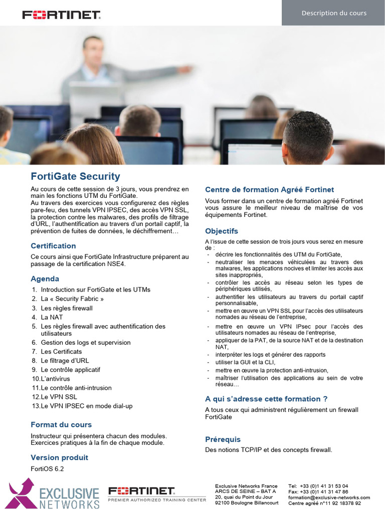 Formation Fortinet FortiGate UTM | PDF | Réseau privé virtuel ...