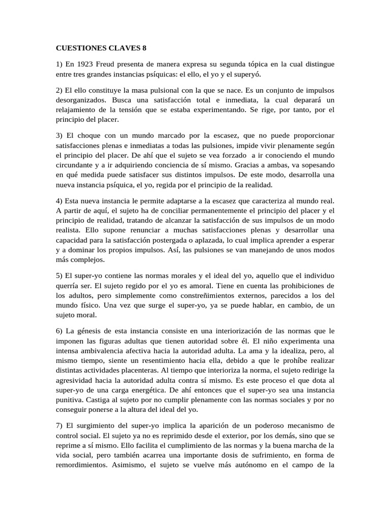 CC8. (1) | PDF | Carné de identidad | Psicoanálisis