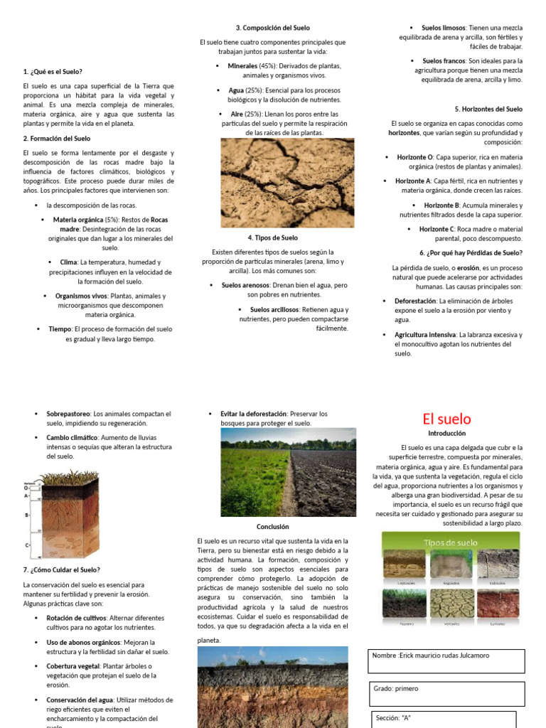 Triptico | PDF | Suelo | Agua