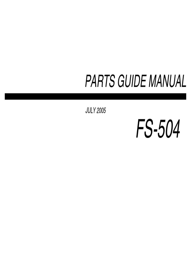 Develop FS-604 PartMan | PDF | Manufactured Goods | Equipment