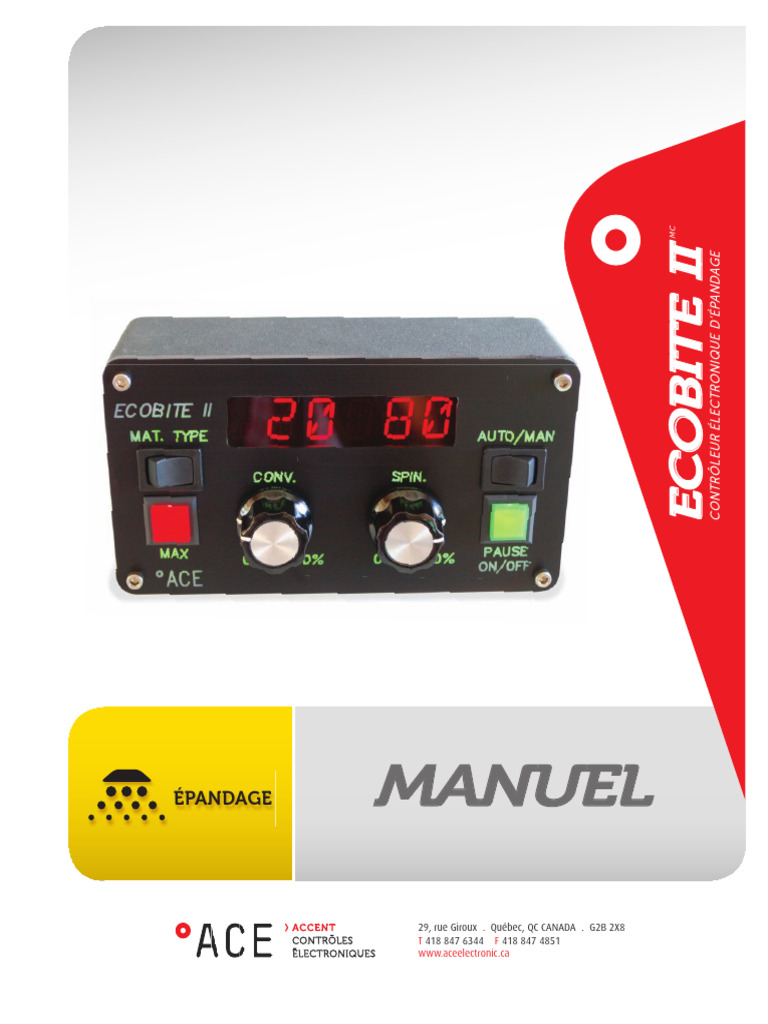 Manuel du contrôleur Ecobite II | PDF | Électricité | Électrotechnique