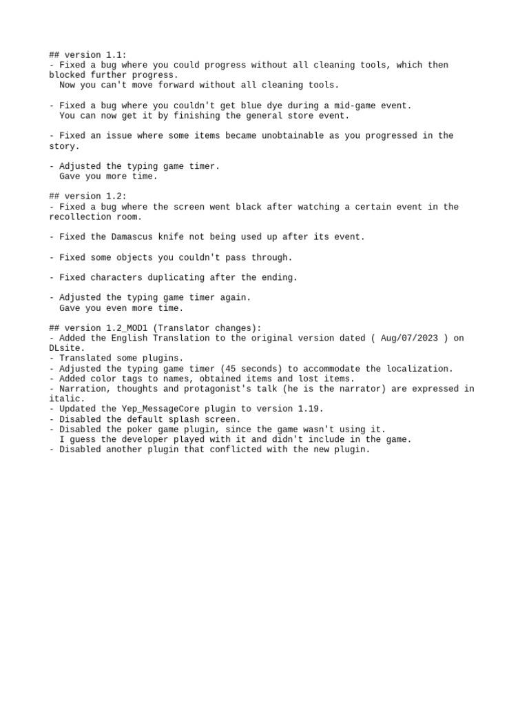 Changelog | PDF