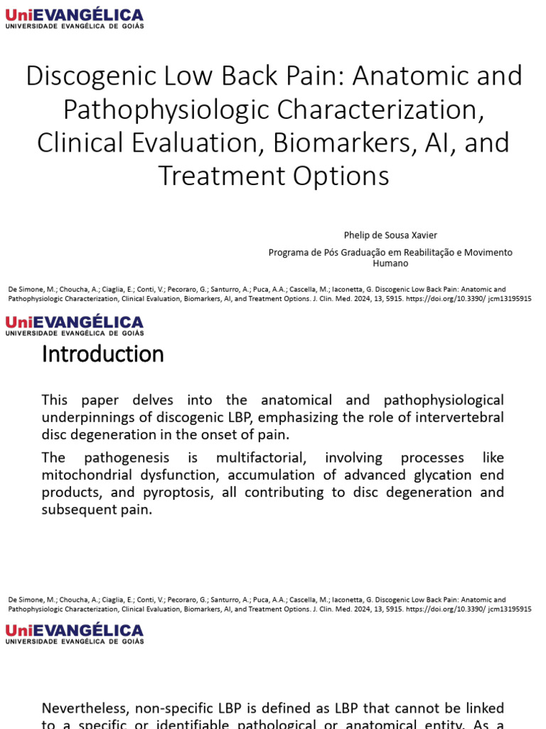 Understanding Discogenic Low Back Pain | PDF | Back Pain | Low Back Pain