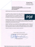 Carta a Consejería Auxiliar AL