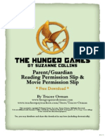 Download The Hunger Games Reading  Movie Permission Slip by Tracee Orman SN80553952 doc pdf