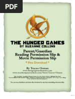 Download The Hunger Games Reading  Movie Permission Slip by Tracee Orman SN80553952 doc pdf