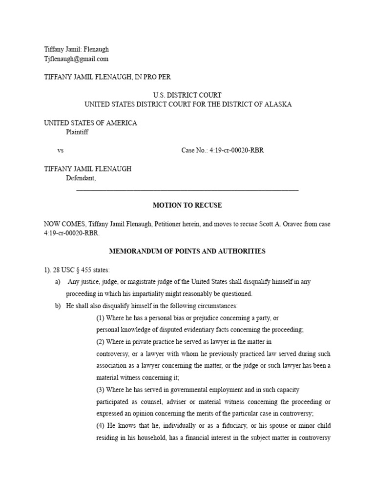 Recuse Edit | PDF | Judicial Disqualification | Public Law