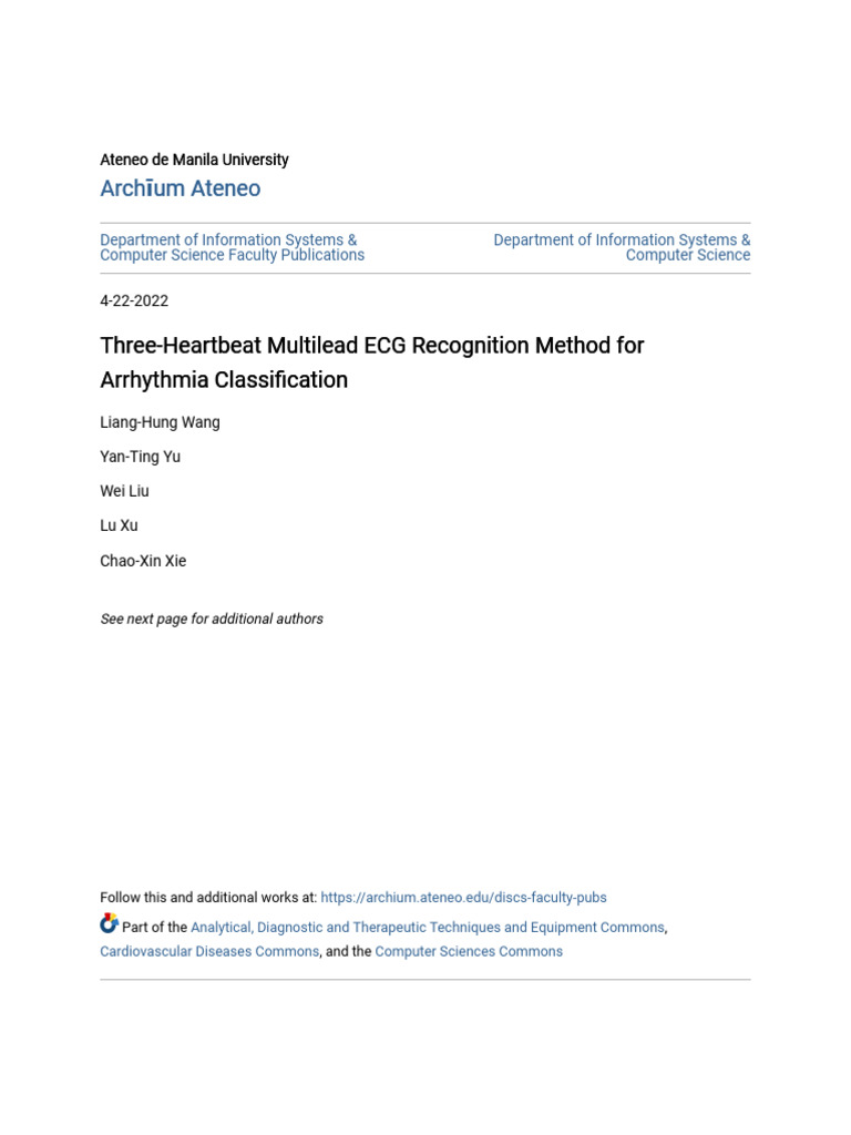 Arch Um Ateneo Arch Um Ateneo | PDF | Electrocardiography | Sampling ...