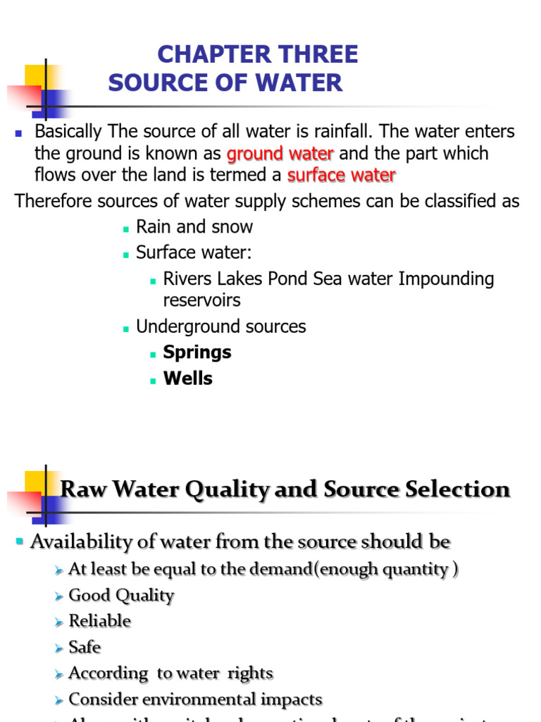 Water Supply and Treatment Unit Three | PDF | Aquifer | Groundwater