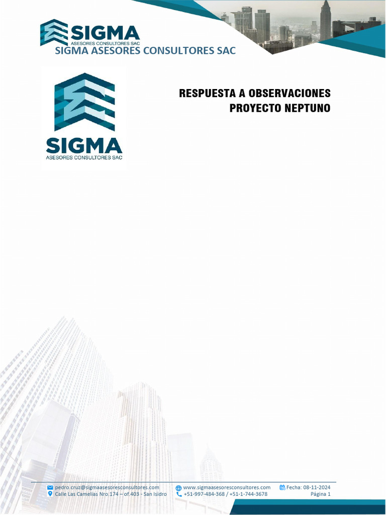 Sigma - Rpta A Consultas | PDF | Ingeniería estructural