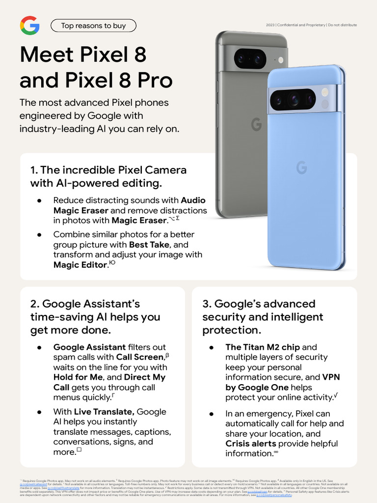 Google Pixel 8 Features Overview | PDF | Pixel | Computing