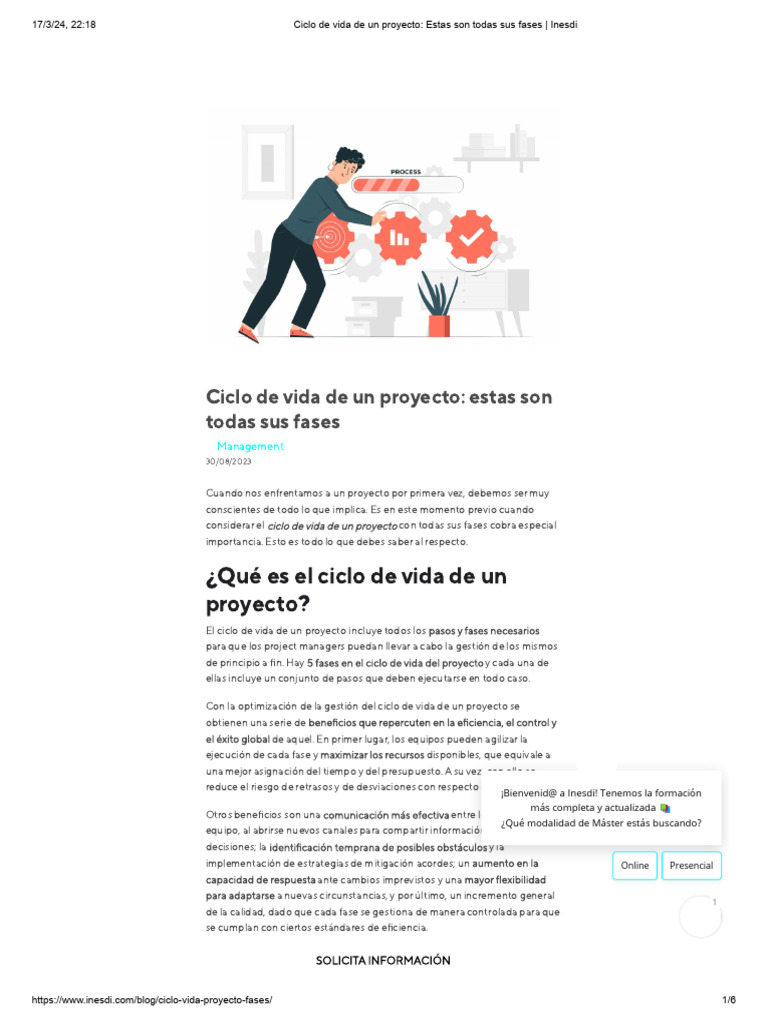 Fases del ciclo de vida de un proyecto | PDF | Aplicación movil ...