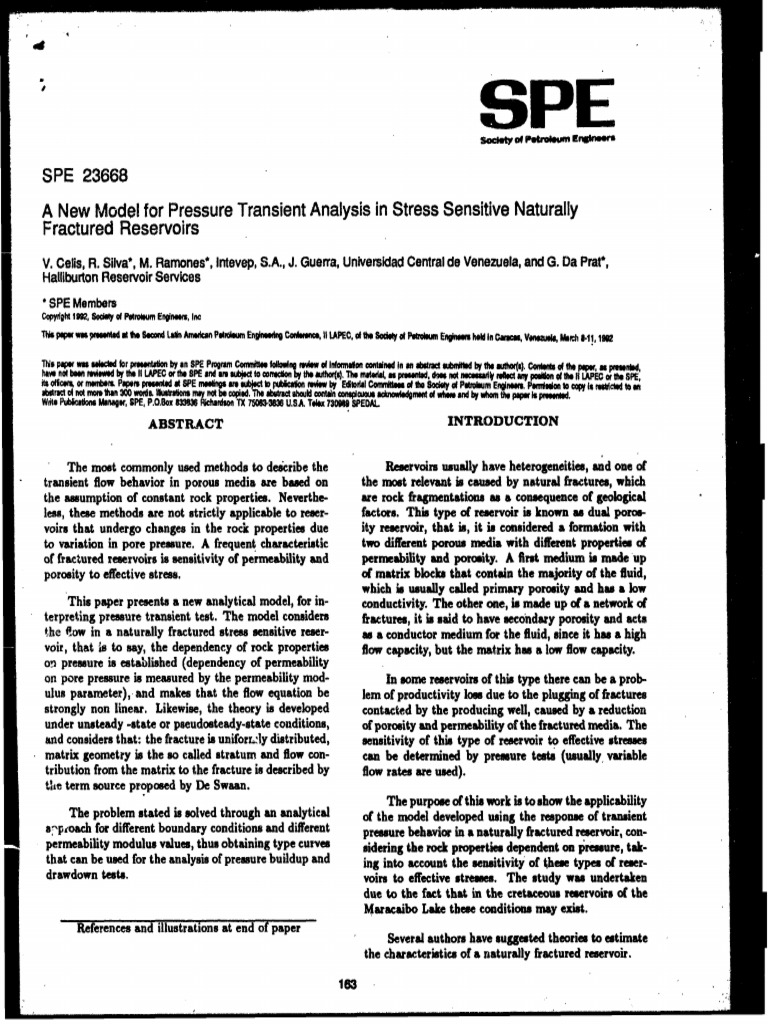 A New Model For Pressure Transient Analisys in Naturally Fractured ...