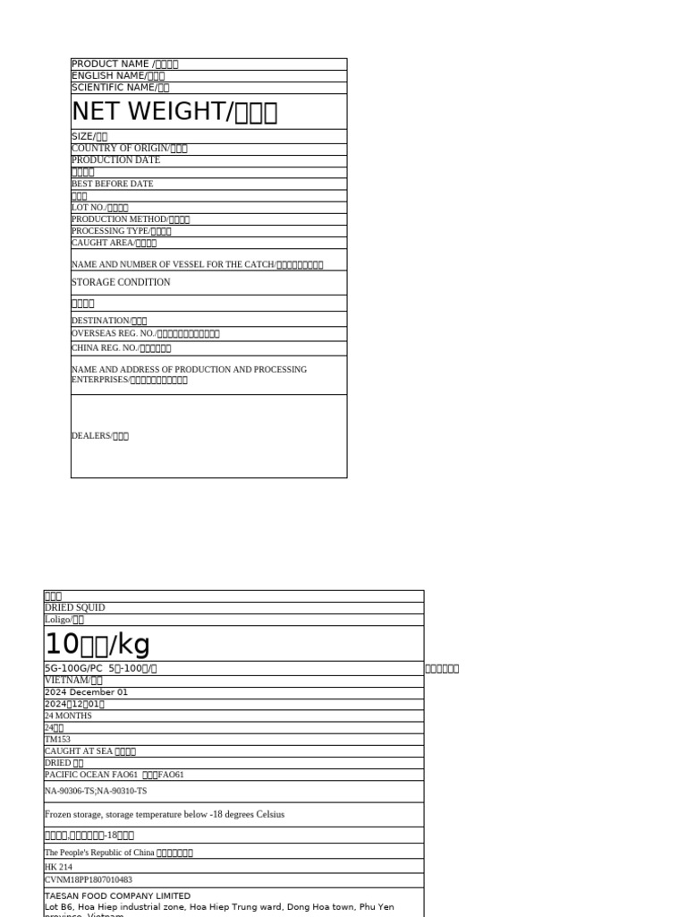 Dried Squid-tm153 2024年 | PDF