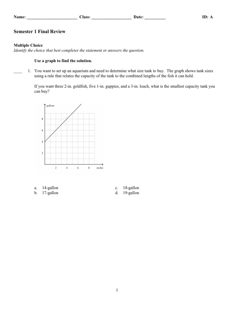 Semester 1 Final Review Guide | PDF | Vertex (Graph Theory) | Mathematics
