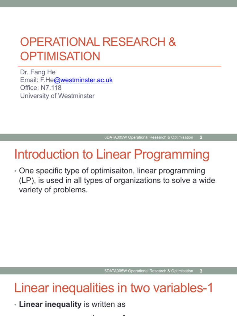 LW5 Intro to Linear Programming | PDF | Mathematical Optimization ...