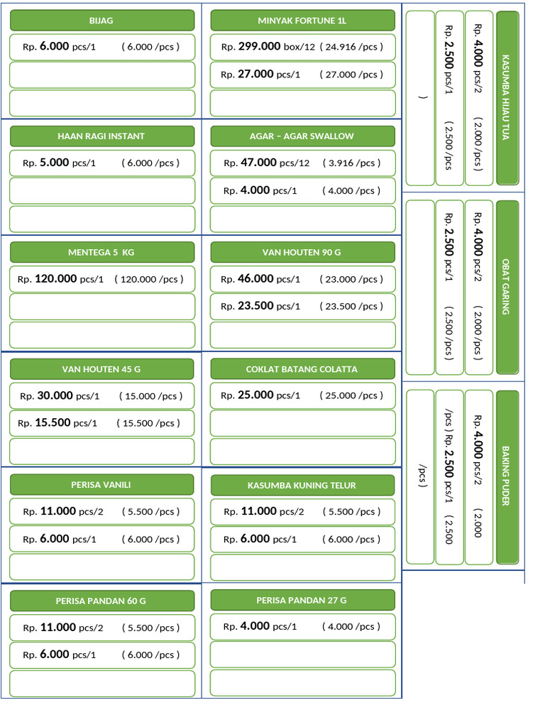 Harga Rak Retail | PDF