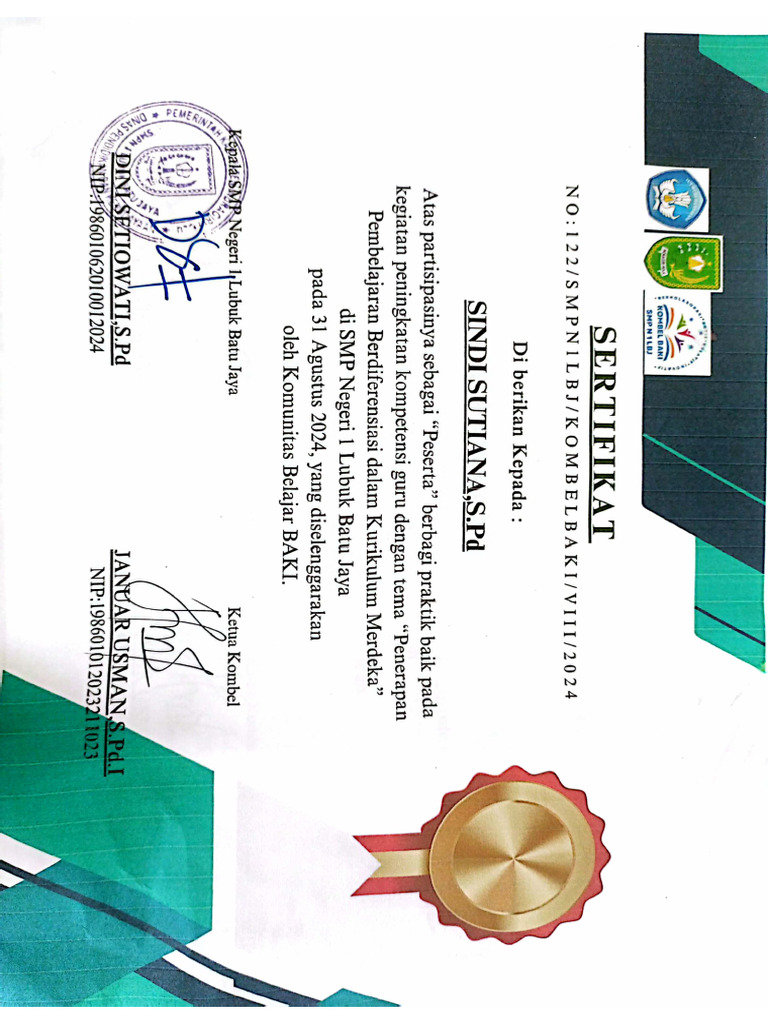 Sertifikat Sindi 1 Pdf