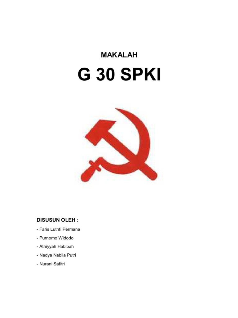 Makalah Tentang G 30 S Pki