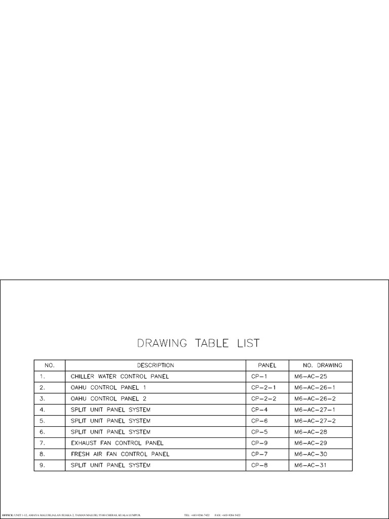Table List | PDF