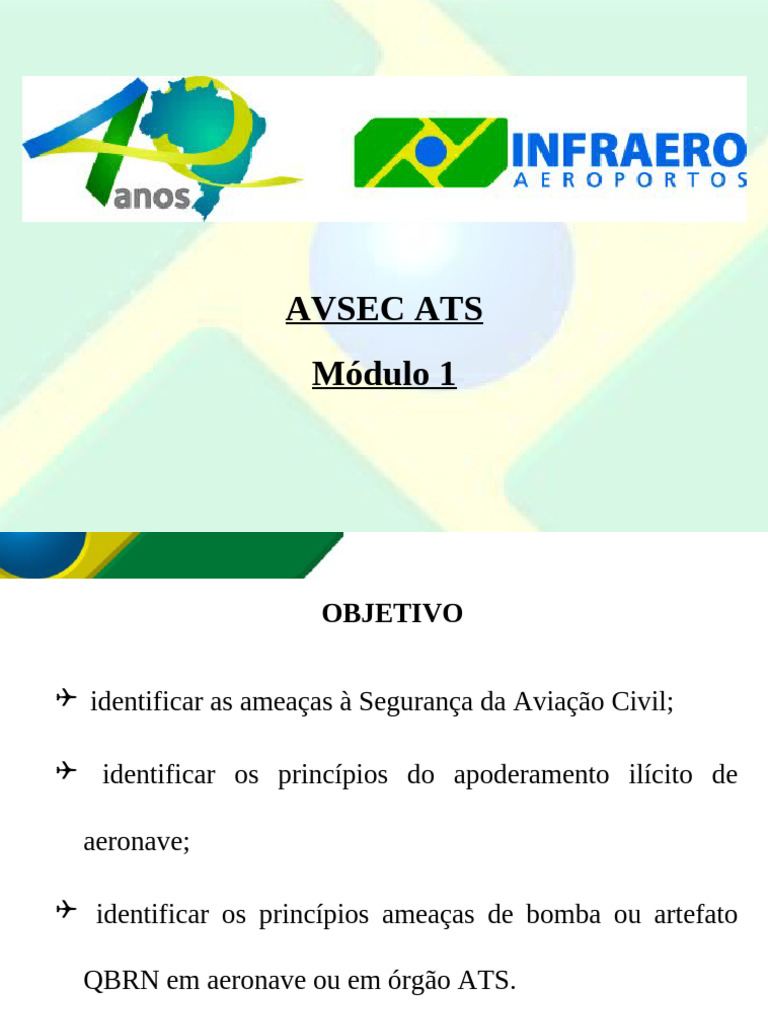 Aula 1 NAE AVSEC ATS_2014 | PDF | Aviação | Aeroporto