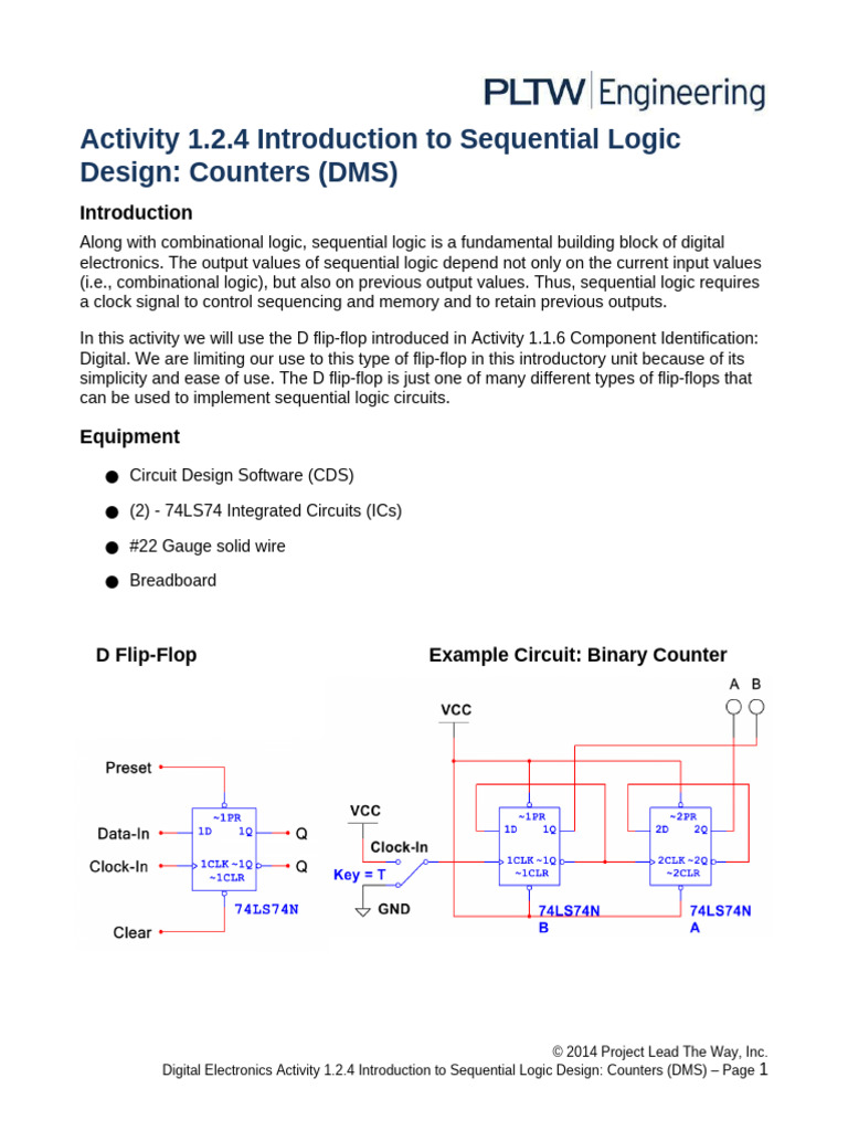 Introduction to D Flip-Flop Counters | PDF | Digital Electronics ...