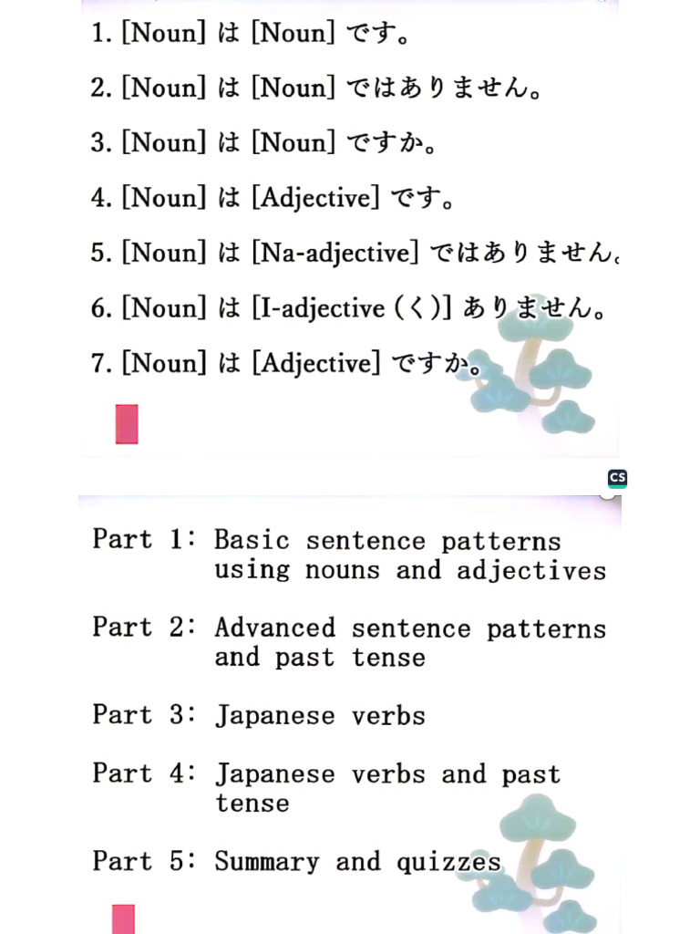 Japanese Grammar Basics | PDF