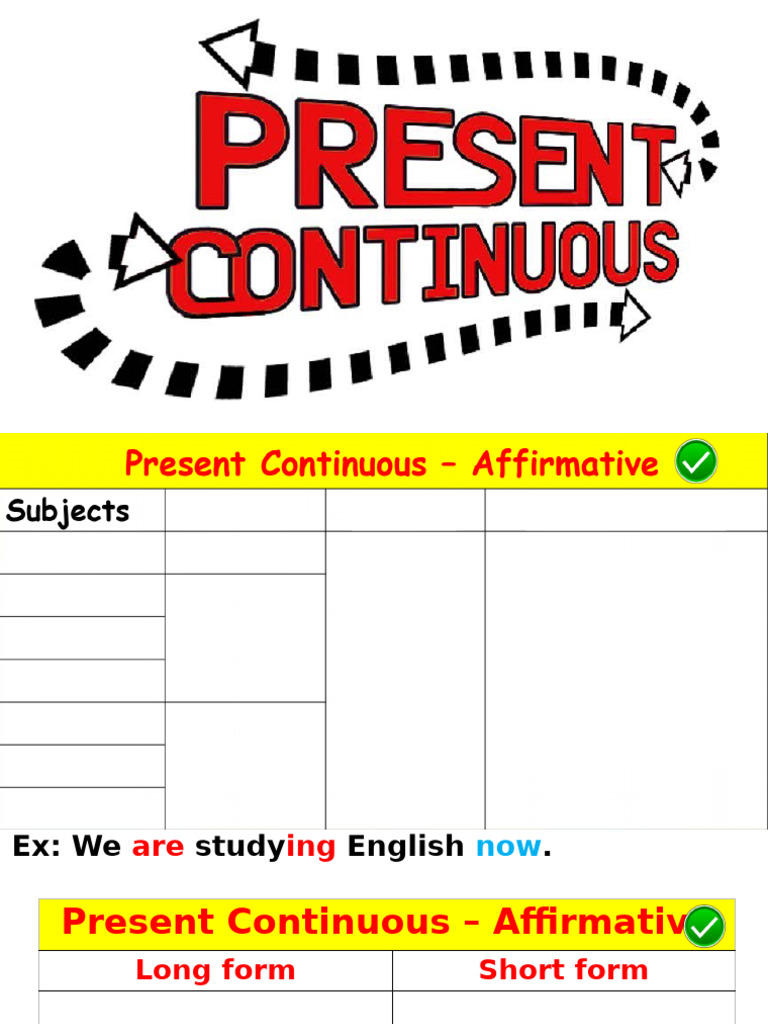 Present Continuous | PDF