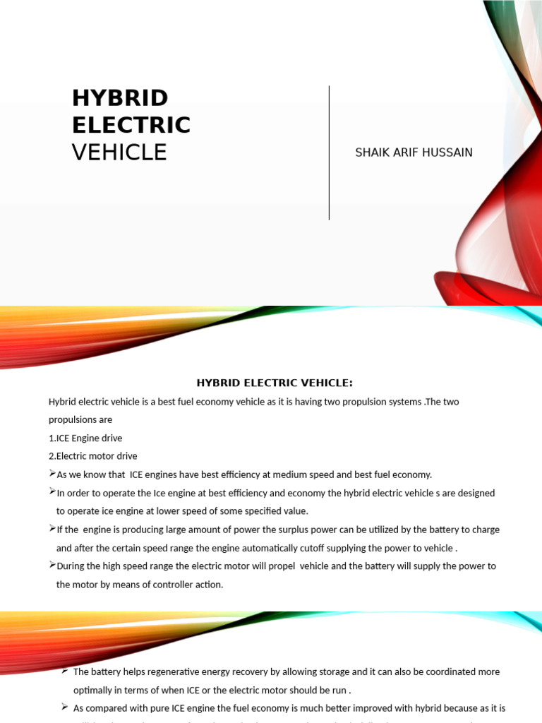 Benefits of Hybrid Electric Vehicles | PDF