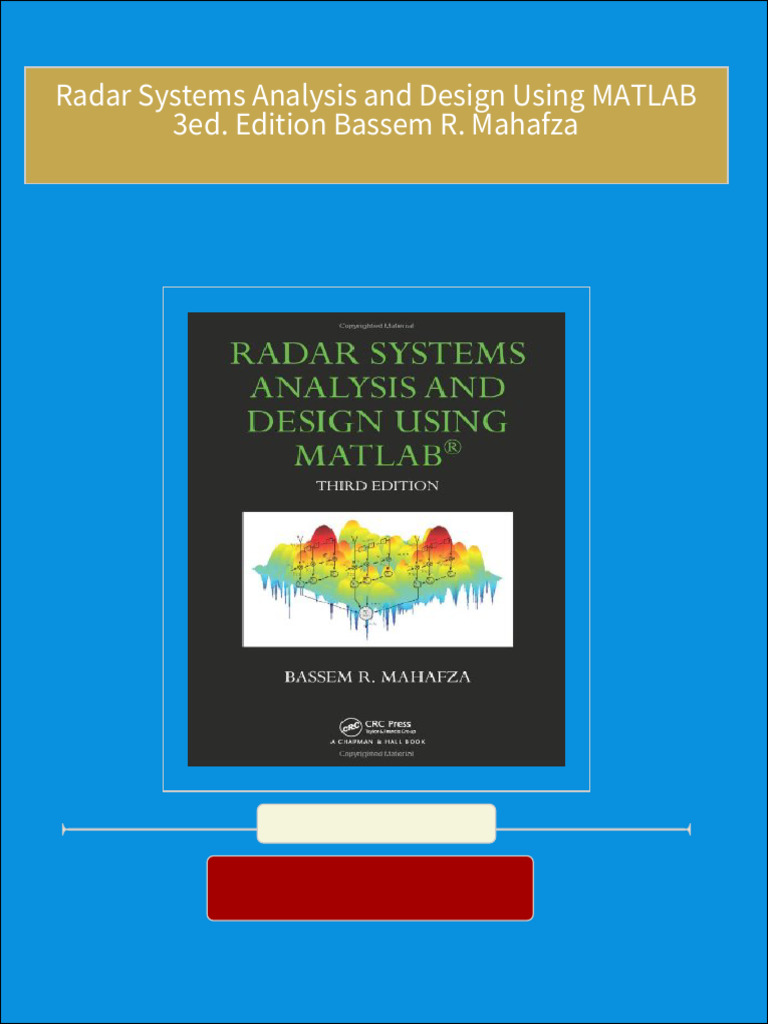 Radar Systems Analysis and Design Using MATLAB 3ed. Edition Bassem R ...