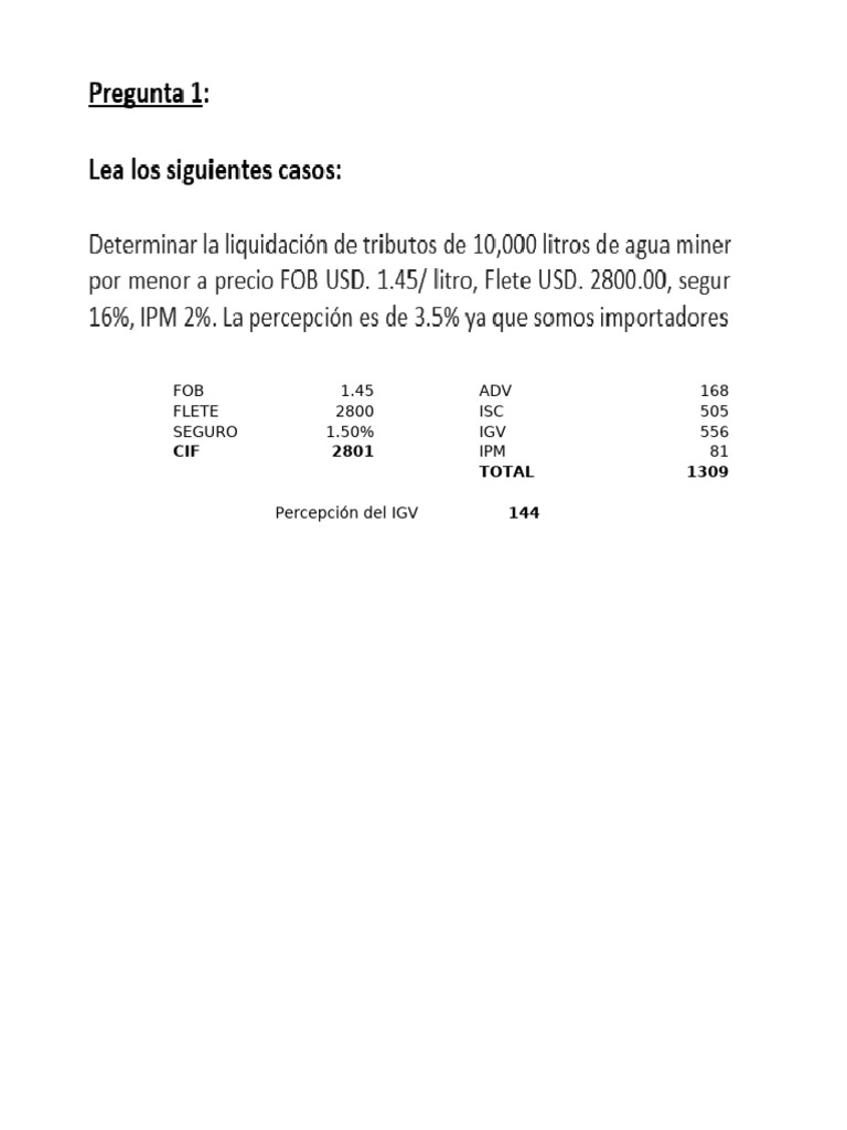 Casos para Calculo de Los Impuestos - 2024 - CIBERTEC Jhair Solorzano | PDF