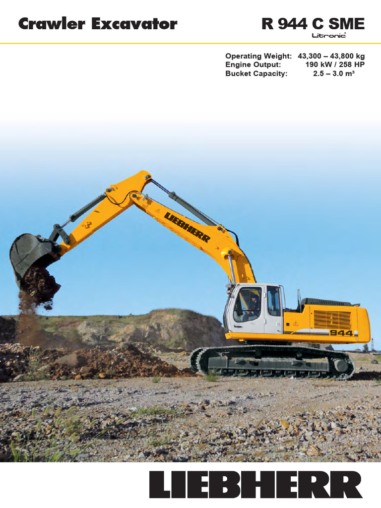 Liebherr R 944 C Excavator Overview | PDF | Engines | Pump