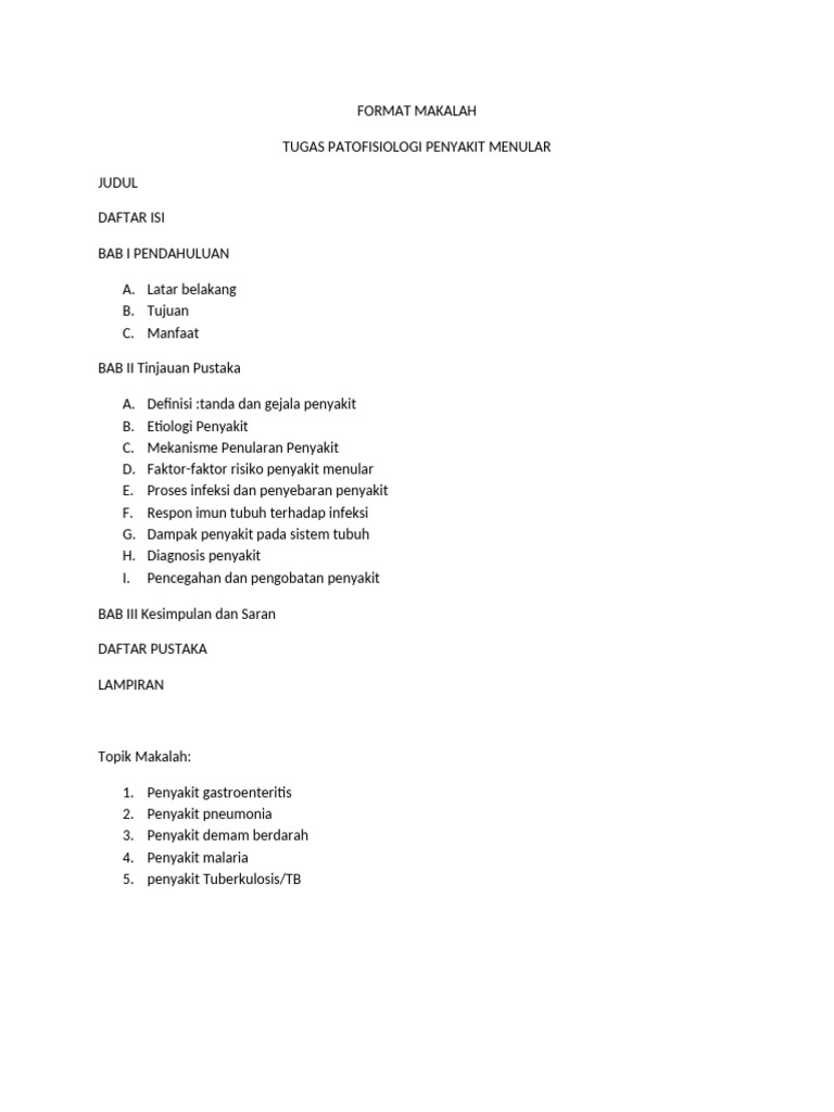 Format Makalah Ilmiah | PDF