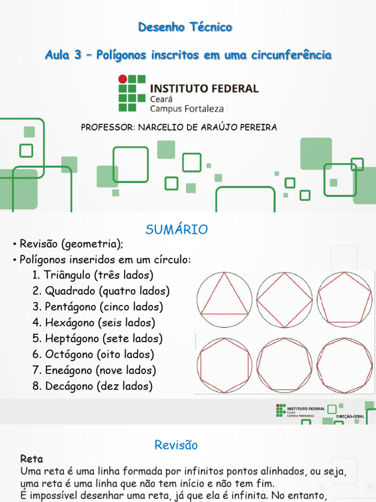 Polígonos Inscritos em Círculos | PDF | Triângulo | Polígono
