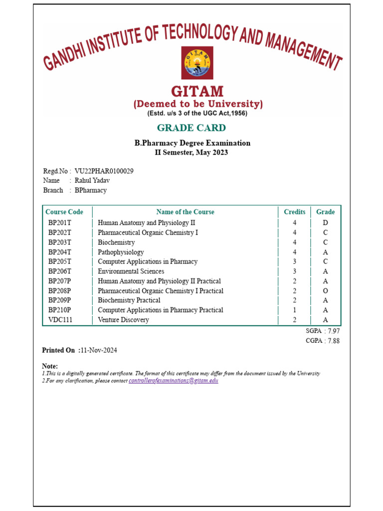 G-Student Sem II | PDF