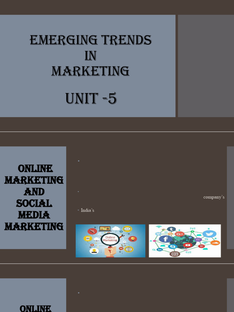 Unit 5 Emerging Trends of Marketing Part 2 | PDF | Online Advertising ...