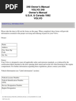 Download Volvo 240 Owners Manual 1992 by Arjan Filius SN80561808 doc pdf
