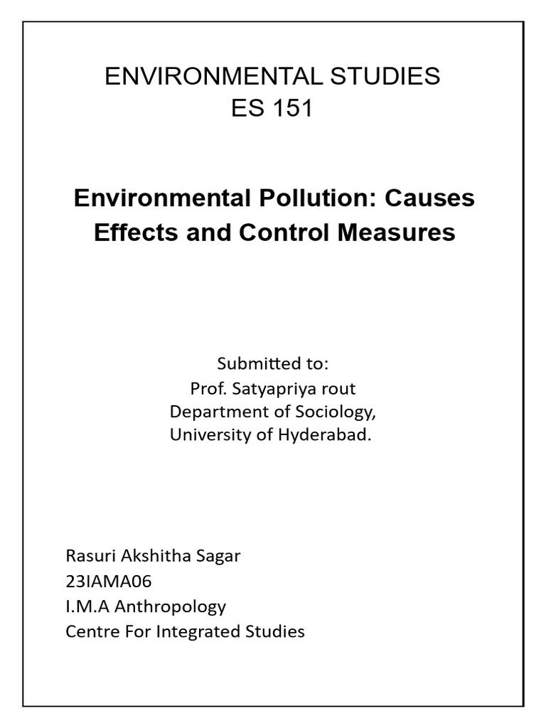 Environmental Pollution Overview | PDF | Water Pollution | Air Pollution